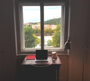 Literaturstipendium in Prag, Aussicht aus der Wohnung