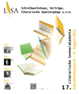 Plakat der Literarischen Sommerakademie Schrobenhausen 2025